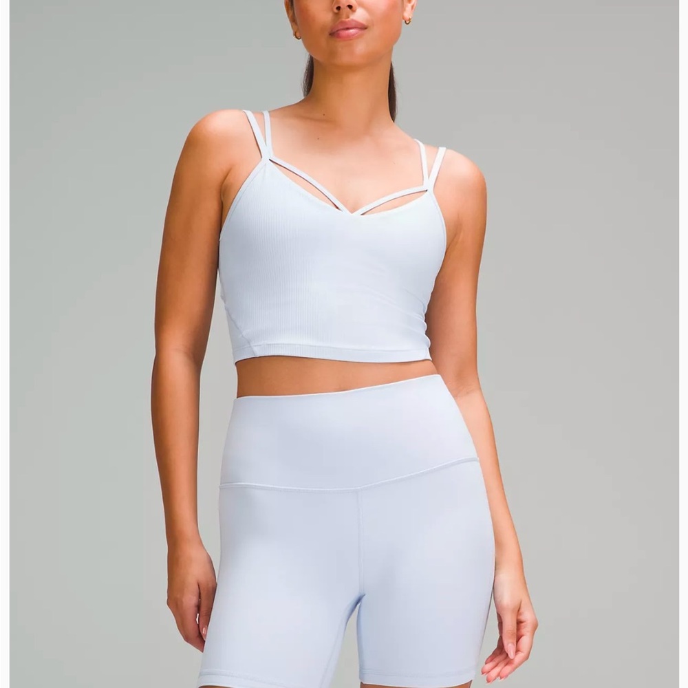 White Lululemon Align Sports Bra Tank Top - 6